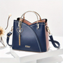 Luxuriöse Damenhandtasche mit abnehmbarem Schulterriemen-Tiefblau-Luzern Mode
