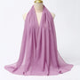 Hijab | Chiffon | Einfarbig | Leicht | Atmungsaktiv | Einheitsgröße-Lila-Luzern Mode