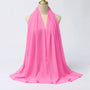 Hijab | Chiffon | Einfarbig | Leicht | Atmungsaktiv | Einheitsgröße-Rosa-Luzern Mode