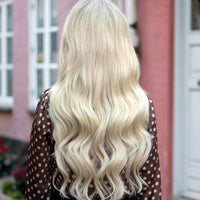 Haarverlängerungs-Set | Clip-in | Helles Blond 60B | 100% Natürlich-Luzern Mode