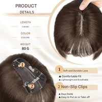 Clip-in Haarstück | Pony | Synthetisch | Volumen | Weich | Hitzebeständig-Luzern Mode