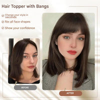Clip-in Haarstück | Pony | Synthetisch | Volumen | Weich | Hitzebeständig-Luzern Mode