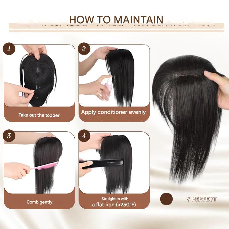 Clip-in Haarstück | Pony | Synthetisch | Volumen | Weich | Hitzebeständig-Luzern Mode