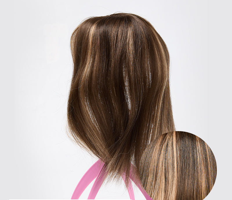 Clip-in Haarstück | Pony | Synthetisch | Volumen | Weich | Hitzebeständig-02#-Luzern Mode