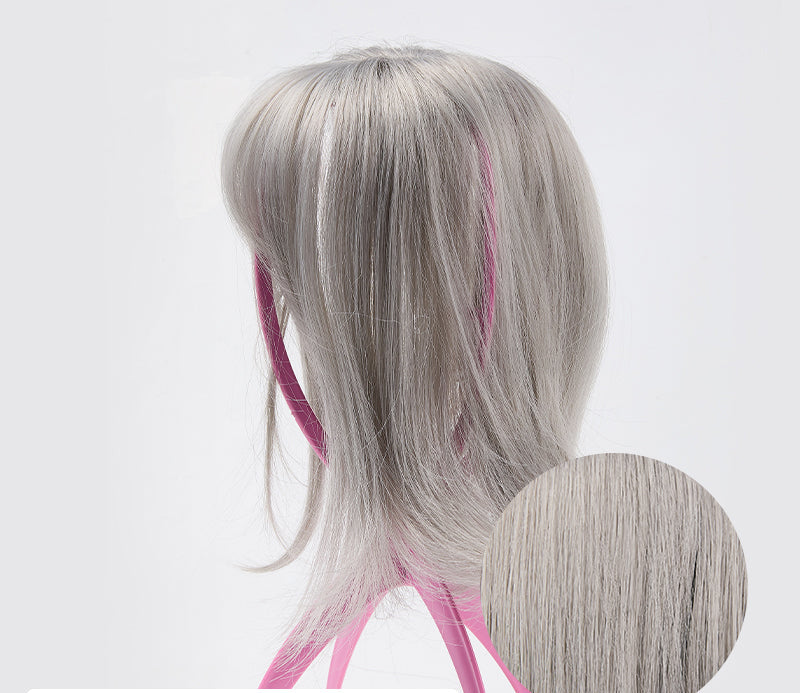 Clip-in Haarstück | Pony | Synthetisch | Volumen | Weich | Hitzebeständig-07#-Luzern Mode