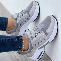 Damen Sneaker mit Luftpolsterung für Komfort und Stil-Grau-36-Luzern Mode