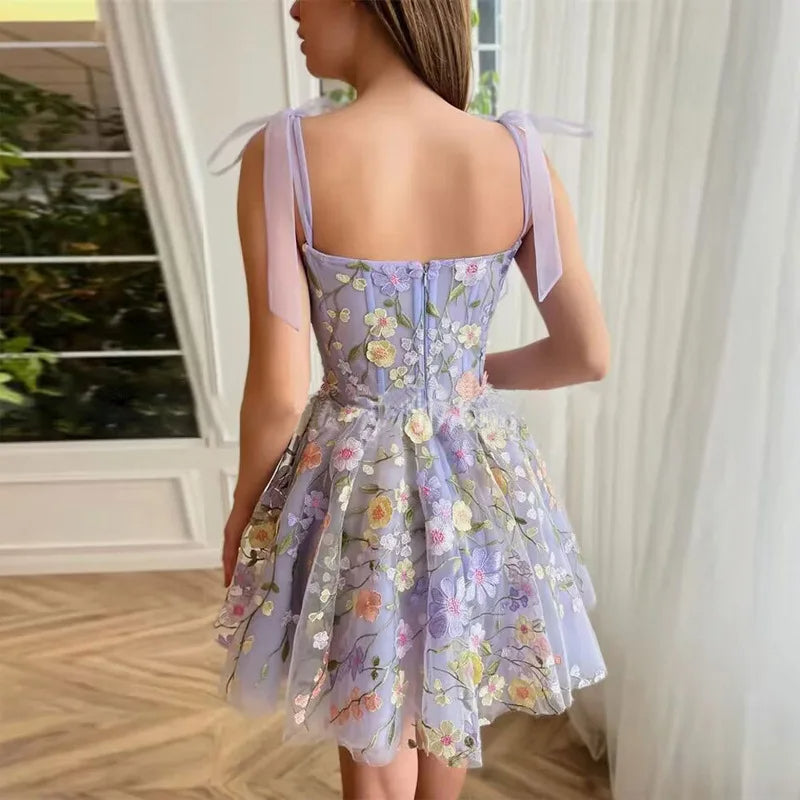 Blumenkleid Damen mit Blumenmuster - Elegantes Sommerkleid-Luzern Mode