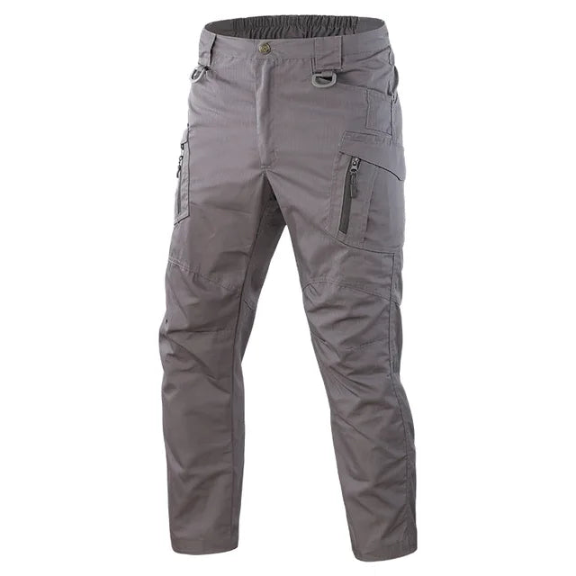 Wasserdichte Herren Cargo Hose mit Seitentaschen Outdoor-Grau-S-Luzern Mode