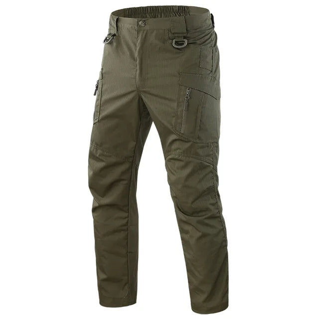 Wasserdichte Herren Cargo Hose mit Seitentaschen Outdoor-Grün-S-Luzern Mode