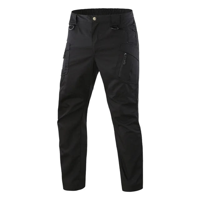 Wasserdichte Herren Cargo Hose mit Seitentaschen Outdoor-Schwarz-S-Luzern Mode