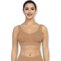 Bügelose BH | Nahtlos | Unsichtbar | Unifarben | Herausnehmbare Cups-Beige-S-Luzern Mode