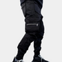 Herren Funktionsjacke mit verstellbaren Klettverschlüssen-Schwarz-XS-Luzern Mode