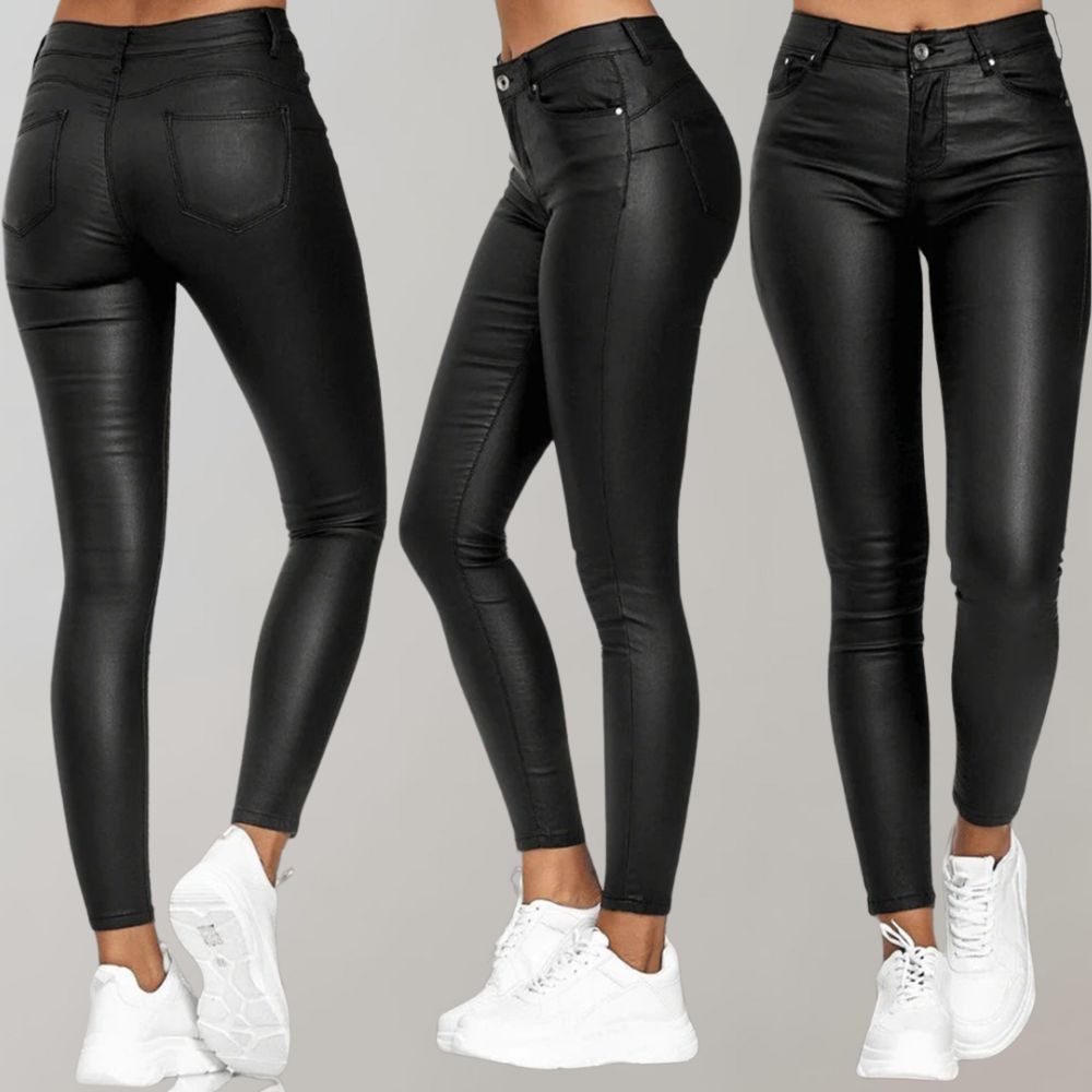 Damen Stretch-Lederhose - Bequeme und Elegante Passform-Luzern Mode