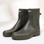 Damen Stiefeletten mit Strickdetail - Bequeme Herbstschuhe-Grün-36-Luzern Mode