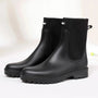 Damen Stiefeletten mit Strickdetail - Bequeme Herbstschuhe-Schwarz-36-Luzern Mode