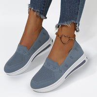 Damen Sneaker Plattform Schuhe - Bequeme Designer Sneaker-Hellblau-35-Luzern Mode