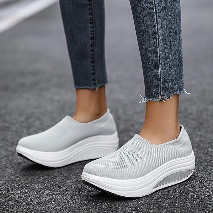 Damen Plattform Sneaker - Bequeme Slip-On Loafers-Luzern Mode