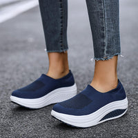 Damen Plattform Sneaker - Bequeme Slip-On Loafers-Luzern Mode