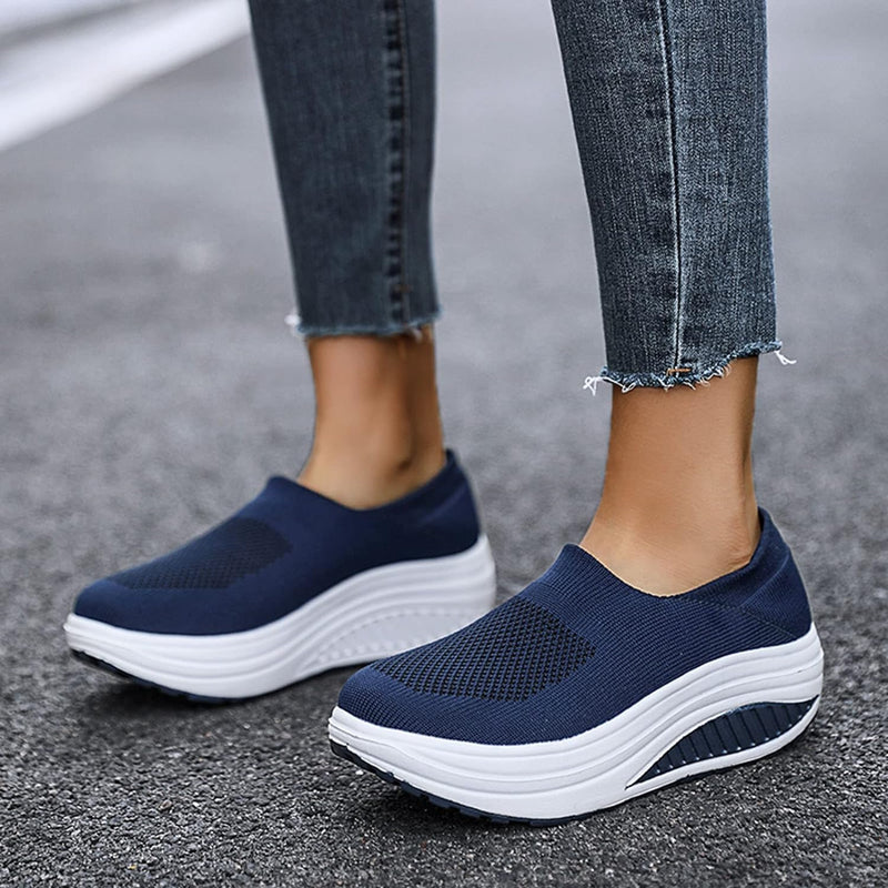 Damen Plattform Sneaker - Bequeme Slip-On Loafers-Luzern Mode