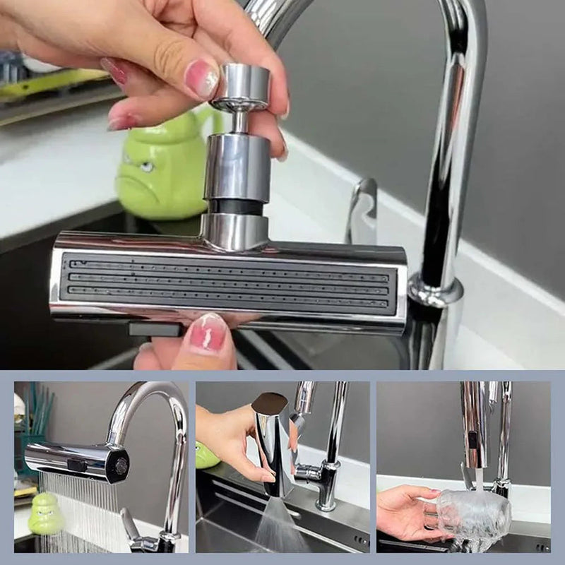 Wasserhahnaufsatz | Wassersparend Langlebig Stilvoll Vielseitig Kompakt-Silber-Luzern Mode