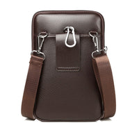 Kompakte PU-Leder Crossbody-Tasche für Herren mit verstellbarem Schulterriemen