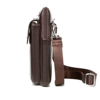 Kompakte PU-Leder Crossbody-Tasche für Herren mit verstellbarem Schulterriemen