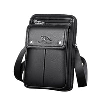 Kompakte PU-Leder Crossbody-Tasche für Herren mit verstellbarem Schulterriemen
