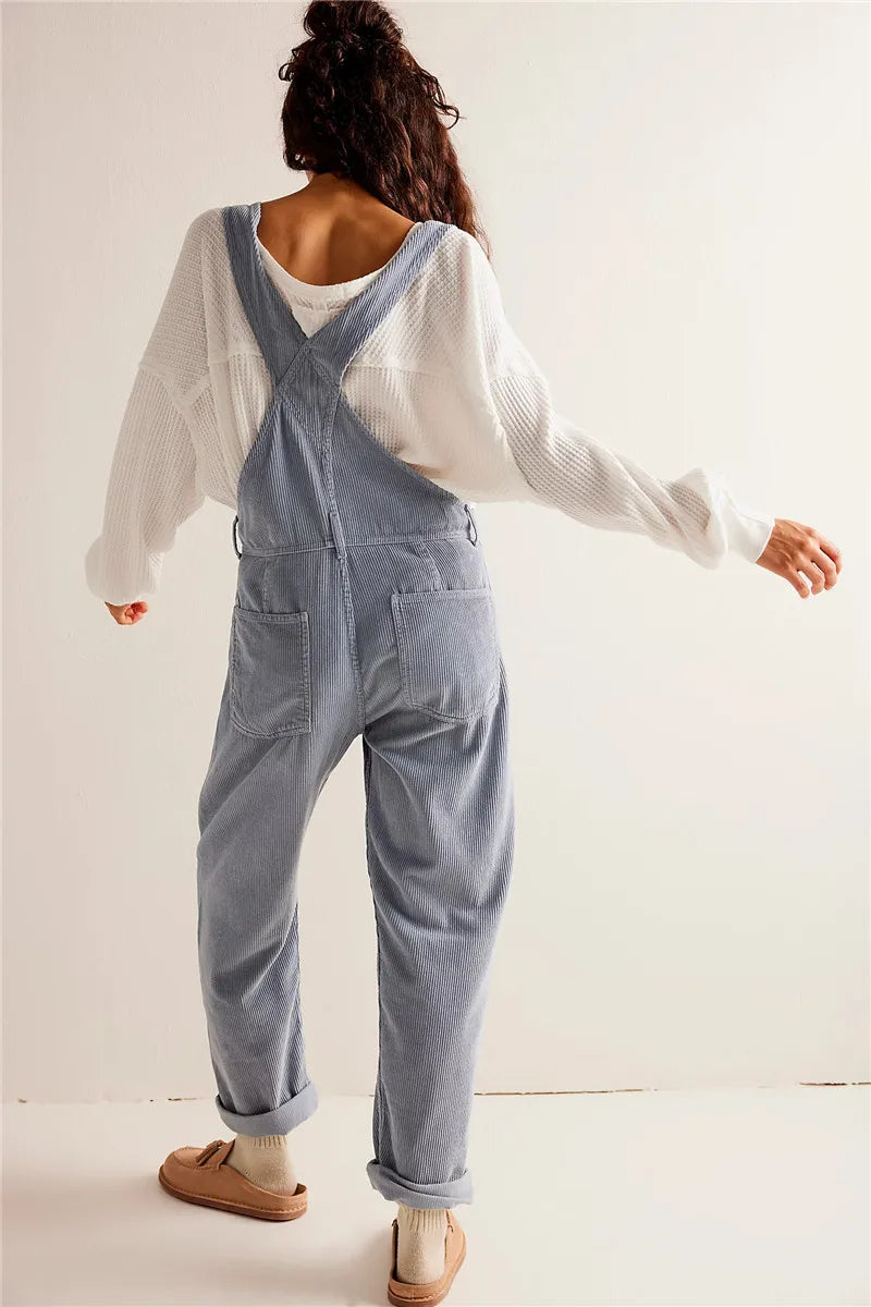 Damen Cord Latzhose Retro-Design bequem und stilvoll-Luzern Mode
