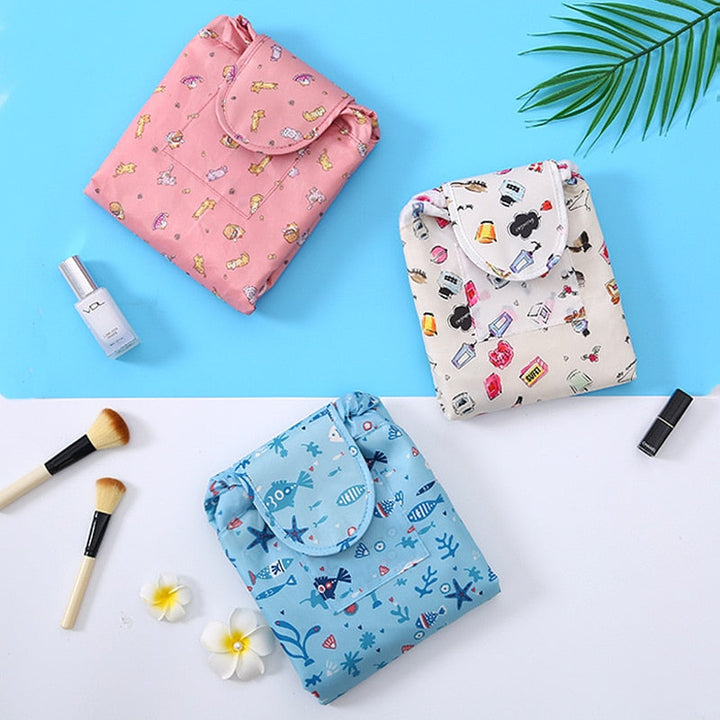 Tragbare Kordelzug Kosmetik- und Toilettentasche – 2 zum Preis von 1 Reiseorganizer