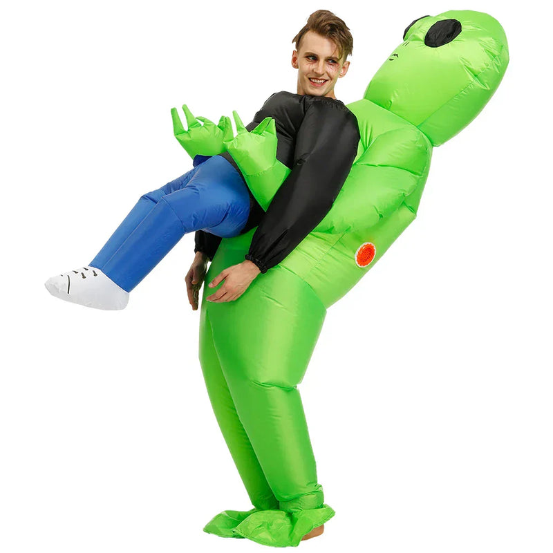 Aufblasbares Alien Kostüm für Erwachsene und Kinder kaufen-Grün-150CM -200CM-Luzern Mode
