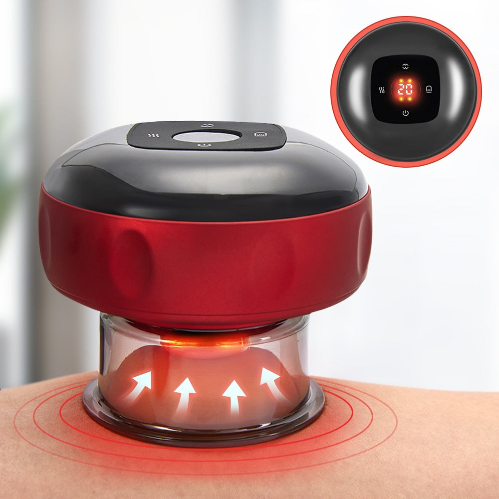 Cuppinggerät | Massage Wiederaufladbar Kompakt Vielseitig USB Einstellbar-Luzern Mode