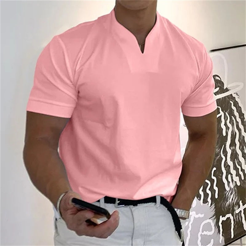 Atmungsaktives Herren Fitnessshirt mit V-Ausschnitt – Timo