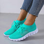 Damen Sneaker Atmungsaktiv Bequem Laufen Freizeit Schuhe-Türkis-35-Luzern Mode