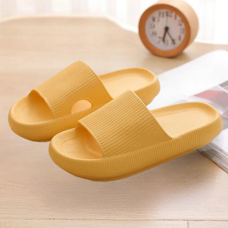 Herren Badesandalen rutschfest - Bequeme Hausschuhe-Gelb-35-Luzern Mode