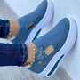Damen Sneaker | Mesh | Hineinschlüpfen | EVA-Schaum | Luftig | Leicht-Blau-35-Luzern Mode