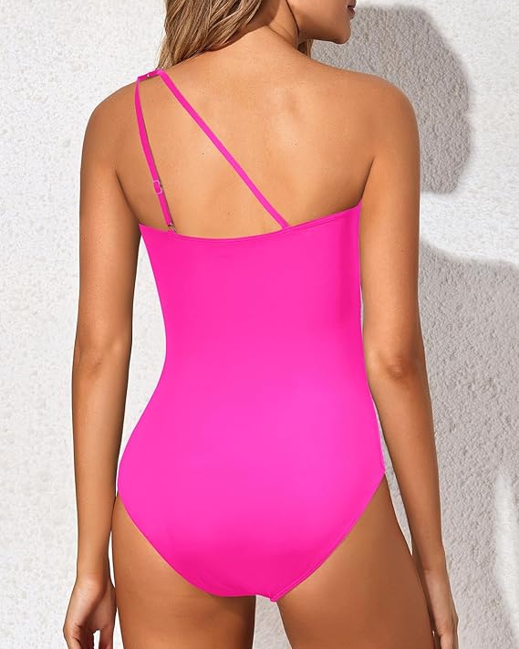 Damen Badeanzug | Ein-Schulter-Design | Bauchkontrolle | Eintelig -Luzern Mode