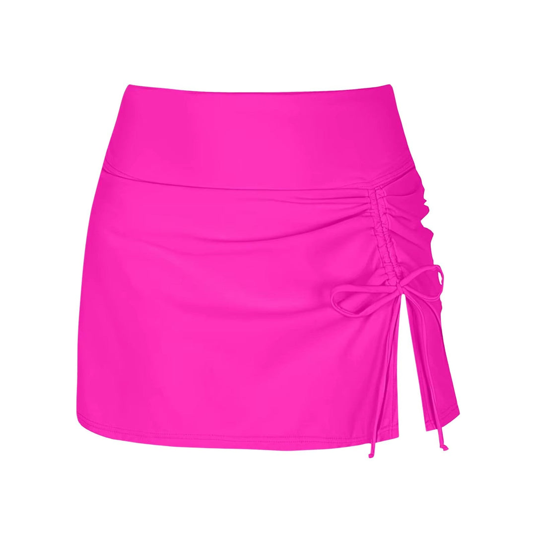 Damen Badeshorts | Seitenschlitz | Einfarbig | Elastischer Bund-Luzern Mode
