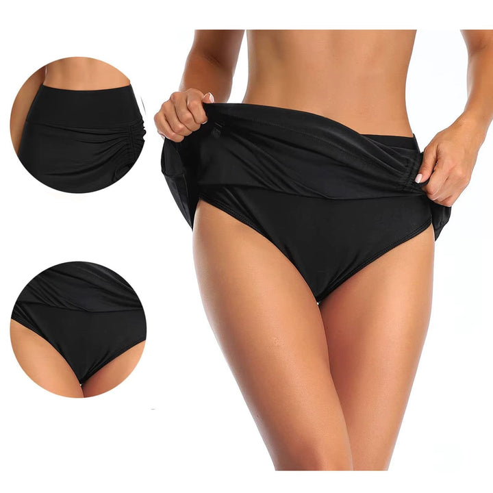 Damen Badeshorts | Seitenschlitz | Einfarbig | Elastischer Bund-Luzern Mode