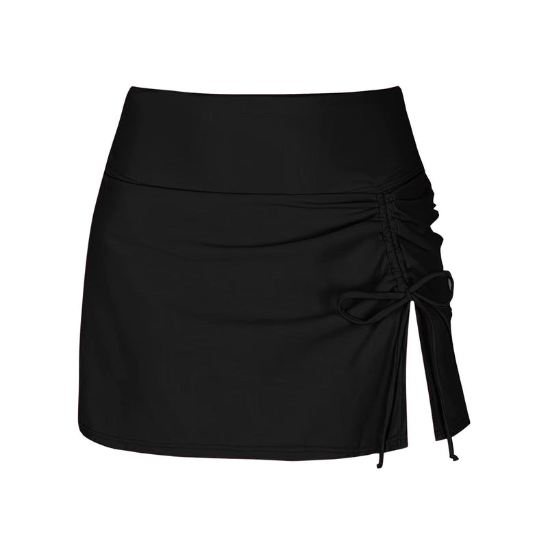 Damen Badeshorts | Seitenschlitz | Einfarbig | Elastischer Bund-Luzern Mode