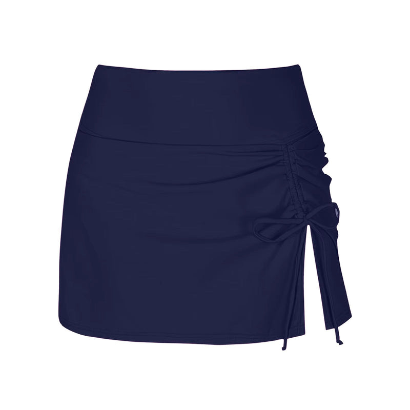 Damen Badeshorts | Seitenschlitz | Einfarbig | Elastischer Bund-Luzern Mode