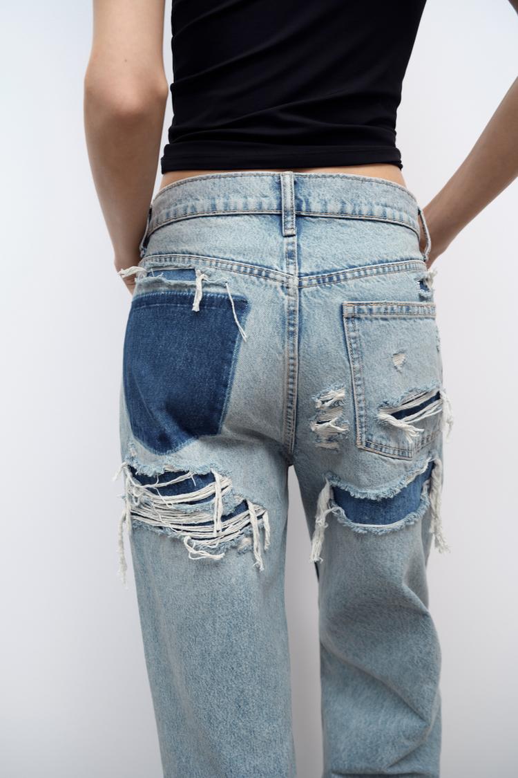 Damen High-Waist Jeans mit geradem Bein für Freizeit-Look-36-Luzern Mode