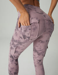 Damen Cargo Leggings mit Taschen für Freizeit und Sport-Army Rosa-S-Luzern Mode