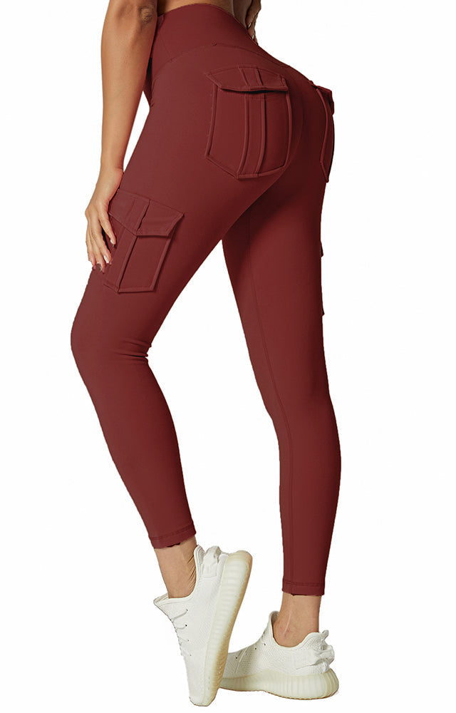Damen Cargo Leggings mit Taschen für Freizeit und Sport-Luzern Mode