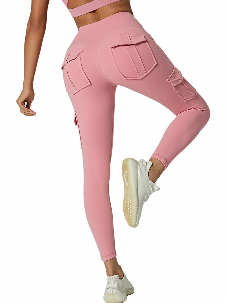 Damen Cargo Leggings mit Taschen für Freizeit und Sport-Luzern Mode
