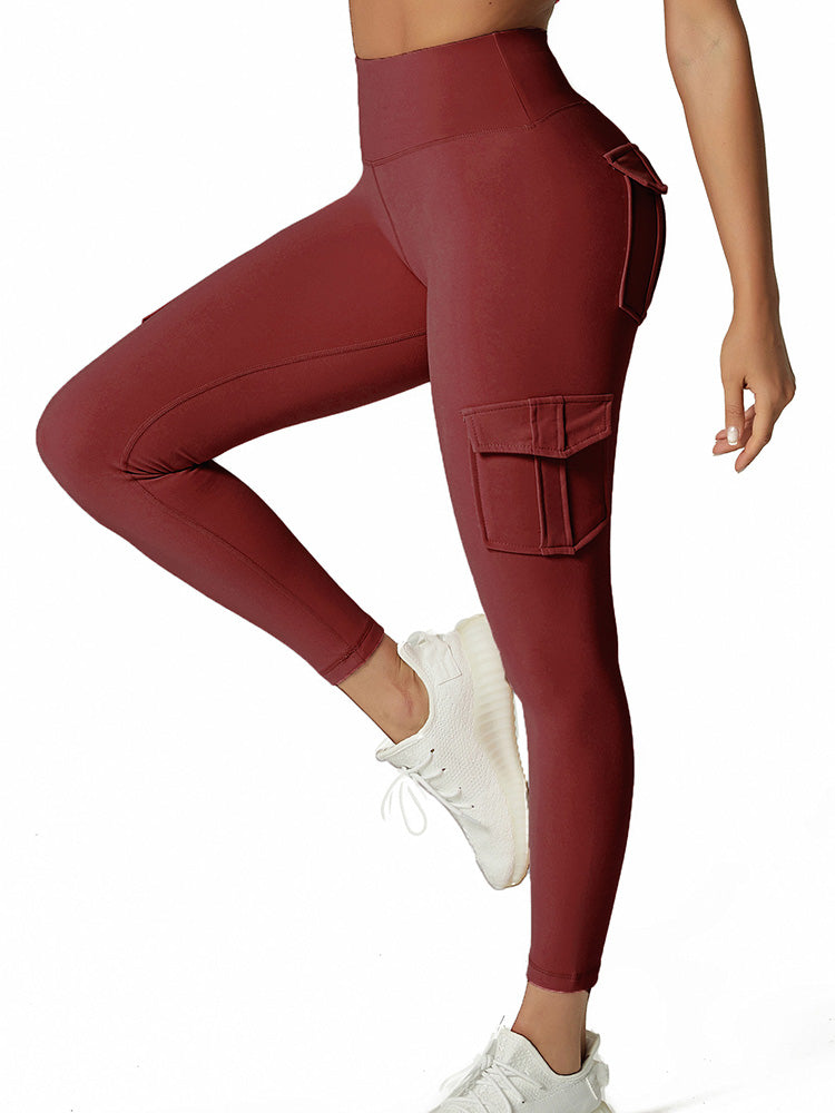 Damen Cargo Leggings mit Taschen für Freizeit und Sport-Luzern Mode