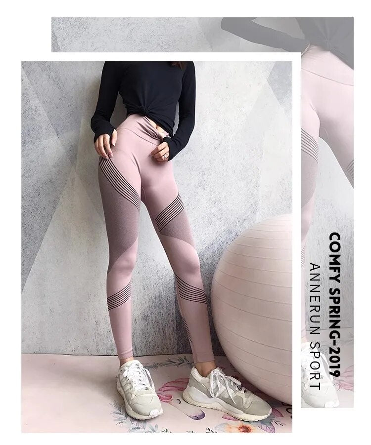 Damen Sport Leggings mit Hoher Taille für Fitness und Yoga-Luzern Mode