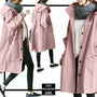 SEO-freundlicher Titel: Wasserdichter Damenmantel mit Kapuze und Taschen-Rosa-S-Luzern Mode