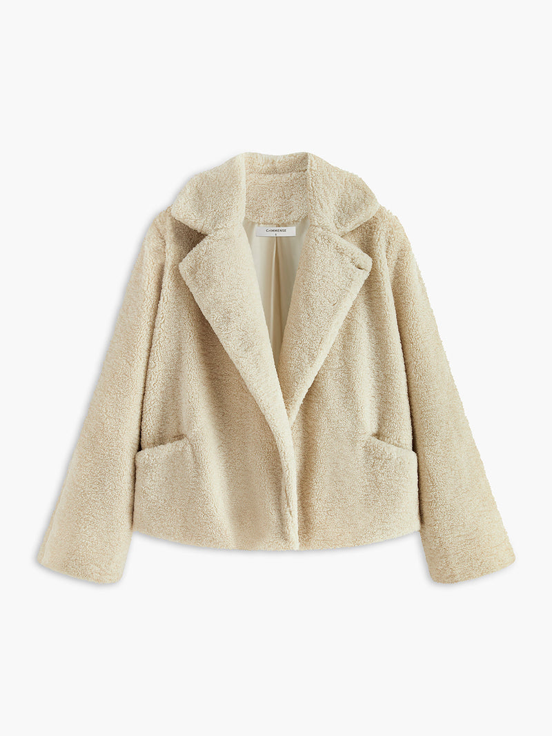 Damen Teddyjacke aus Fleece - Kuscheliger Wintermantel-Luzern Mode