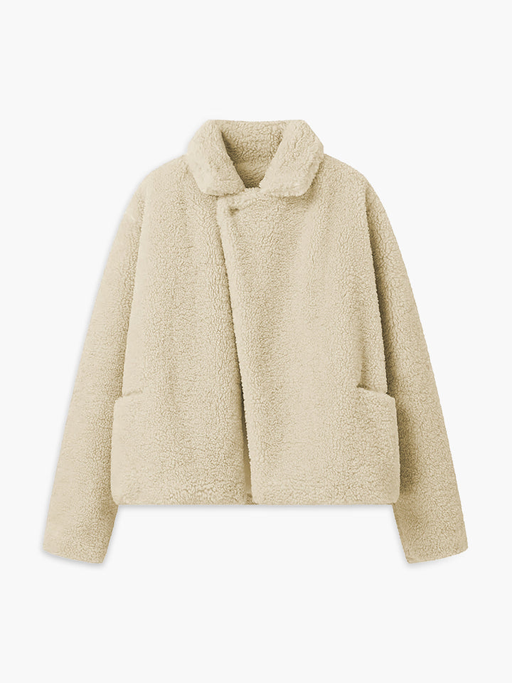 Damen Teddyjacke aus Fleece - Kuscheliger Wintermantel-S-Luzern Mode