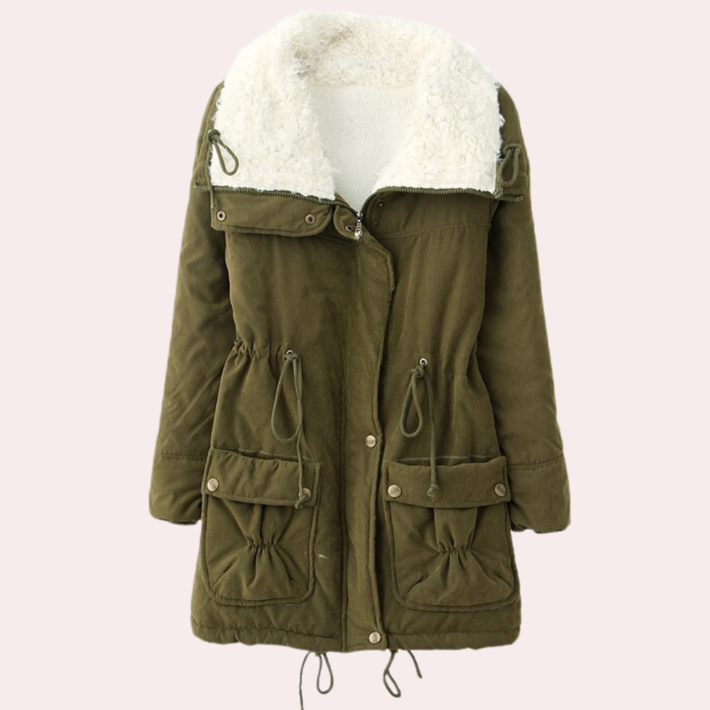 Damen Winterjacke mit Kapuze und Taschen - Warm & Stilvoll-Grün-XS-Luzern Mode